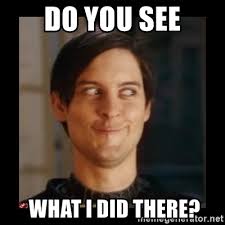 Do you see what i see? Do You See What I Did There Tobey Maguire Meme Generator