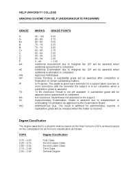 Huc Program Grading Scheme Schools Vocational Education
