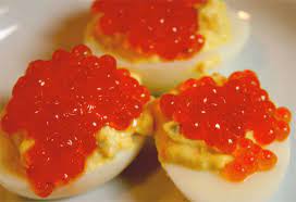 Ikura caviar is highly sought after for both its. Deviled Eggs With Salmon Roe Cheeseslave