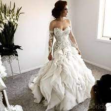 2021 Ruffles Unique Design Modest New Off The Shoulder Asymmetry Wedding Dresses With Lace Wd307 Wedding Dresses Lace Applique Wedding Dress Perfect Wedding Dress