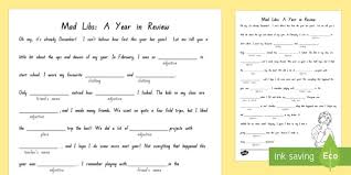 See more ideas about mad libs, mad libs for adults, lib. Mad Libs Worksheet Year In Review Teacher Made