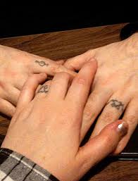 Some couples may elect to get a tattoo on the third finger of their left hands as a sign of engagement, then add to the design later when the marriage has. Ring Finger Tattoo Lovetoknow