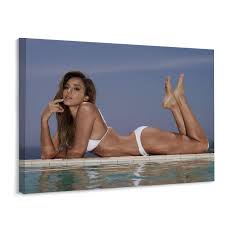 Amazon.com: WSXCWQ American Actress Jessica Alba Sexy Portrait Art Poster 5  Canvas Poster Bedroom Decor Office Decor Gifts Frame-style  20x16inch(50x40cm): Posters & Prints