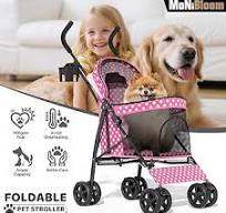 Amazon.com: MoNiBloom 4 Wheels Pet Stroller, Easy-Fold ...