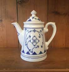 Special For Yuki Winterling Coffee Tea Pot Strawflower Indian Blue Blue And White China Made In Germany Tea Pots Blue And White China Indian Blue