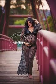 Black Sheer Lace Maternity Dress Floor Length Maxi Photography Photo Prop Lace Go Lace Maternity Dress Lace Maternity Gown Maternity Dresses Photography