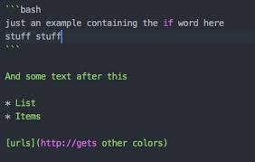 Github Markdown Syntax Highlighting Bug For Bash Codeblocks Issue 9332 Atom Atom Github