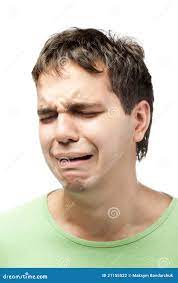 Portrait of Crying Young Man Isolated on White Stock Photo - Image of head,  despair: 21155522