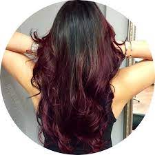 I Love The Red Purple Color At The Bottom For An All Over Color Ombre Hair Blonde Thick Hair Styles Brown Ombre Hair