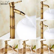 antique brass waterfall bathroom sink