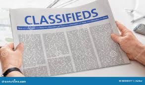 Headline Classifieds Stock Image ...