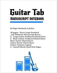 Pin On Guitar Tab Manuscript Notebooks With Extra Large