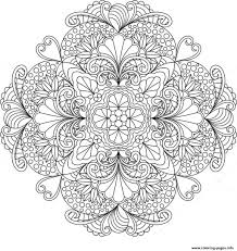 Instruct your child to color this mandala in bright colors to enhance its beauty. Flowers Mandala Coloring Pages Printable