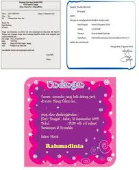 Contoh undangan untuk resepsi pernikahan. Contoh Undangan Setengah Resmi Guru Paud
