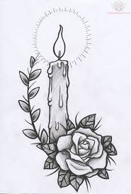 Pin By Kendra Klonowski On Traditional Candle Tattoo Design Flower Tattoo Designs Candle Tattoo