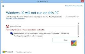 Besides minimum ram and disk requirements, some older processors may not have all the features required for the operating how to check if your computer will run windows 10. Windows 10 Will Not Run On This Pc