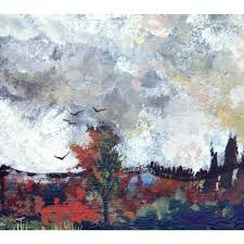 Vintage Landscape -- Blooming Wildflower Field by Connie Jean Fielding