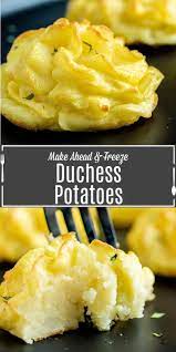 This Easy Duchess Potatoes Recipe Is An Elegant Make Ahead Mashed Potato Recipe That Is Thanksgiving Recipes Side Dishes Duchess Potatoes Christmas Food Dinner