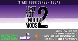 Some activities in the game include mining for ore, fighting hostile mobs, and crafting new blocks and tools by gathering various resources found in the game. Curse Just Not Enough Mods 2 Server Hosting Rental Stickypiston