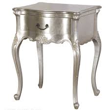 Chateau Silver French Side Table French Bedside Tables French Style Furniture Silver Side Table