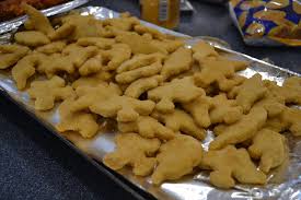 Homemade chicken nuggets (dinosaur shapes) in a large mixing bowl, combine ground chicken, egg, parmesan cheese, seasonings, and 1/2 cup of italian breadcrumbs. Dinosaur Chicken Nuggets Rawr They Tasted Even Better Th Flickr