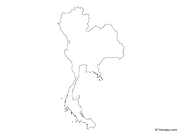 Outline Map Of Thailand Free Vector Maps Thailand Map Map Outline Map Vector