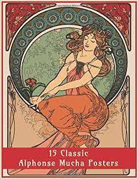 Alphonse mucha coloring book pages template. 15 Classic Alphonse Mucha Posters An Art Nouveau Coloring Book Fantasy Art Colouring Books Band 1 Design Co Enchanted Amazon De Bucher