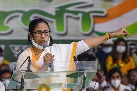 Mamata banerjee was protesting against the hike in prices of petrol, diesel and lpg cylinders. West Bengal Elections Mamata Banerjee To Contest From Nandigram The News Minute