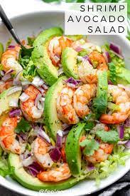 Shrimp Avocado Salad Low Carb Feelgoodfoodie Recipe Avocado Salad Recipes Shrimp Recipes Healthy Salad Recipes For Dinner