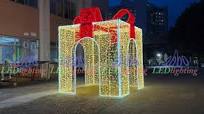 3d Led Christmas Gift Box Motif Light,lighted Christmas Boxes,christmas  Glass Lighted Gift Boxes