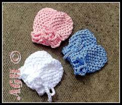 Newborn Baby Beanie And Mittens With Additional Directions For Preemie Hat Crochet Baby Mittens Baby Mittens Pattern Crochet Gloves
