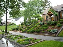 Uneven Front Garden Ideas Backyard Hill Landscaping Sloped Backyard Small Yard Landscaping