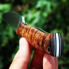 Bird And Trout Knife Design Bird N Trout In Gorgeous Curly Koa Knife Design Knife Scales Knife