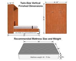 The murphy bed kits for sale online are sleek and modern, capable of adding a beautiful flourish to your home. Vertical Twin Single Size Kit Easy Diy Murphy Bed