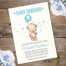 Teddy Bear Baby Shower Invitation Baby Shower Invitation Baby Etsy Elephant Baby Shower Invitations Baby Shower Invitations For Boys Baby Bear Baby Shower