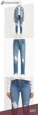 Color scallop shell chip off. Levi S 724 High Rise Straight Crop Ripped Jeans Clothes Design Ripped Jeans Women Jeans