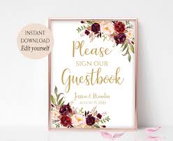 Printable Please Sign Template Please Sign Our Canvas Etsy Sign Templates Canvas Guest Book Wedding Polaroid Guest Book Wedding