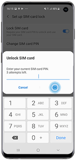 Go to the settings menu and the parental control section where you will be asked for your pin. I Inserted A New Sim Card And Now It Is Asking Me For A Pin Or Unlock Code To Unlock It Samsung Uk