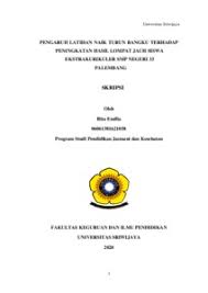 Naik turun bangku 3 minit. Pengaruh Latihan Naik Turun Bangku Terhadap Peningkatan Hasil Lompat Jauh Siswa Ekstrakurikuler Smp Negeri 33 Palembang Sriwijaya University Repository
