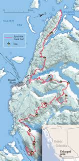 It is a decorative map, by melany hallam of maywood design. Seven Can T Miss Spots On B C S Sunshine Coast Trail Canadian Geographic