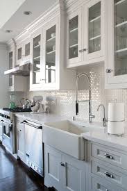 Mini Subway White Kitchen Farmhouse Sink Hardware In 2020 Kitchen Backsplash Designs Kitchen Cabinet Design White Kitchen Design