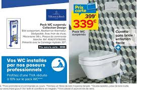 Temporairement, les commandes en ligne et l'espace client sont inaccessibles. Offre Pack Wc Suspendu Collection Design Chez Castorama