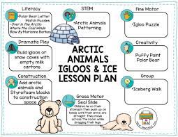 Arctic Animals Igloos And Ice Preschool Activities Free Sample Lesson Plan Arctic Animals Lessons Arctic Animals Preschool Arctic Animals Preschool Activities