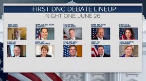 How The Candidates In The First Democratic Presidential Debates Will Be Divided Cbs News