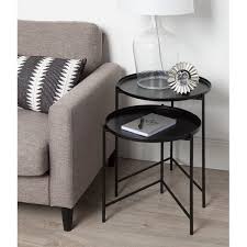 Petersburg Round Metal 2 Piece Nesting Tables Reviews Allmodern Small Accent Tables Nesting End Tables Nesting Tables