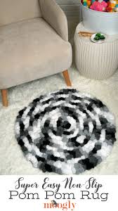 See more ideas about pom pom rug, pom pom, rugs. Super Easy Non Slip Pom Pom Rug Free Crochet Pattern On Moogly