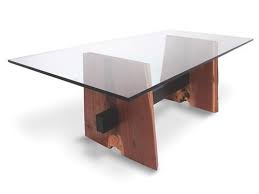 Rotsen Casa Mesa De Jantar Base Paralela Em Walnut Tampo Em Vidro Retangular Mesa De Jantar Mesa De Vidro Design De Moveis