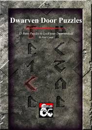 Without the benefits of small size or the bonus feat of a human. Dwarven Door Puzzles Dungeon Masters Guild Dungeon Masters Guild
