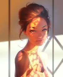 Sunlight Digital Art Girl Art Girl Figurative Art