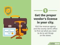 Taco food cart hot dogs hamburgers tacos fries portable street snack c $860. How To Become A Vendor 15 Steps With Pictures Wikihow